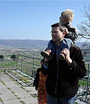 Auf der Plattform vom Sendmast am Heuberg, Ettenheim