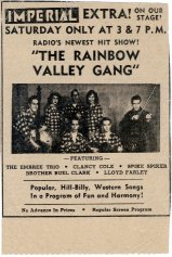 Plakat der "Reinbow Valley Gang"