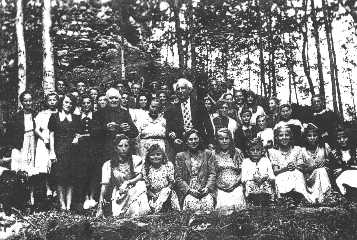 Die Spielertruppe der Lichtenegger Spiele aud dem Jahr 1950