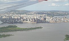 Porto Alegre, Innenstadt vom Wasser her