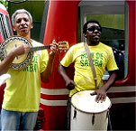Zur Begrung an der Bergstation: einheimische Musik
